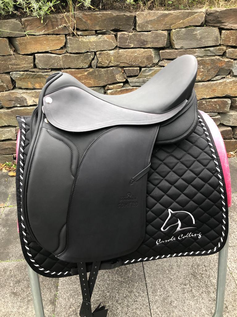 Sommer Somero Classic DS 18" Schwarz Incusa Leder Dressursattel [NEU]