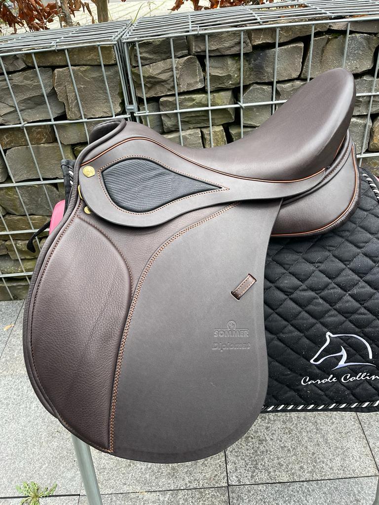 Sommer Diplomat VS 17,5" Mocca Keder/Nähte Cognac Vielseitigkeitssattel [NEU]