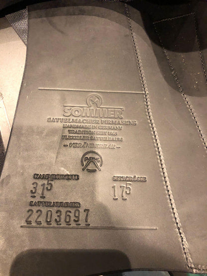 Sommer Somero Classic DS 17,5" Kroko Schwarz Dressursattel [NEU] - Pferdesattel Shop